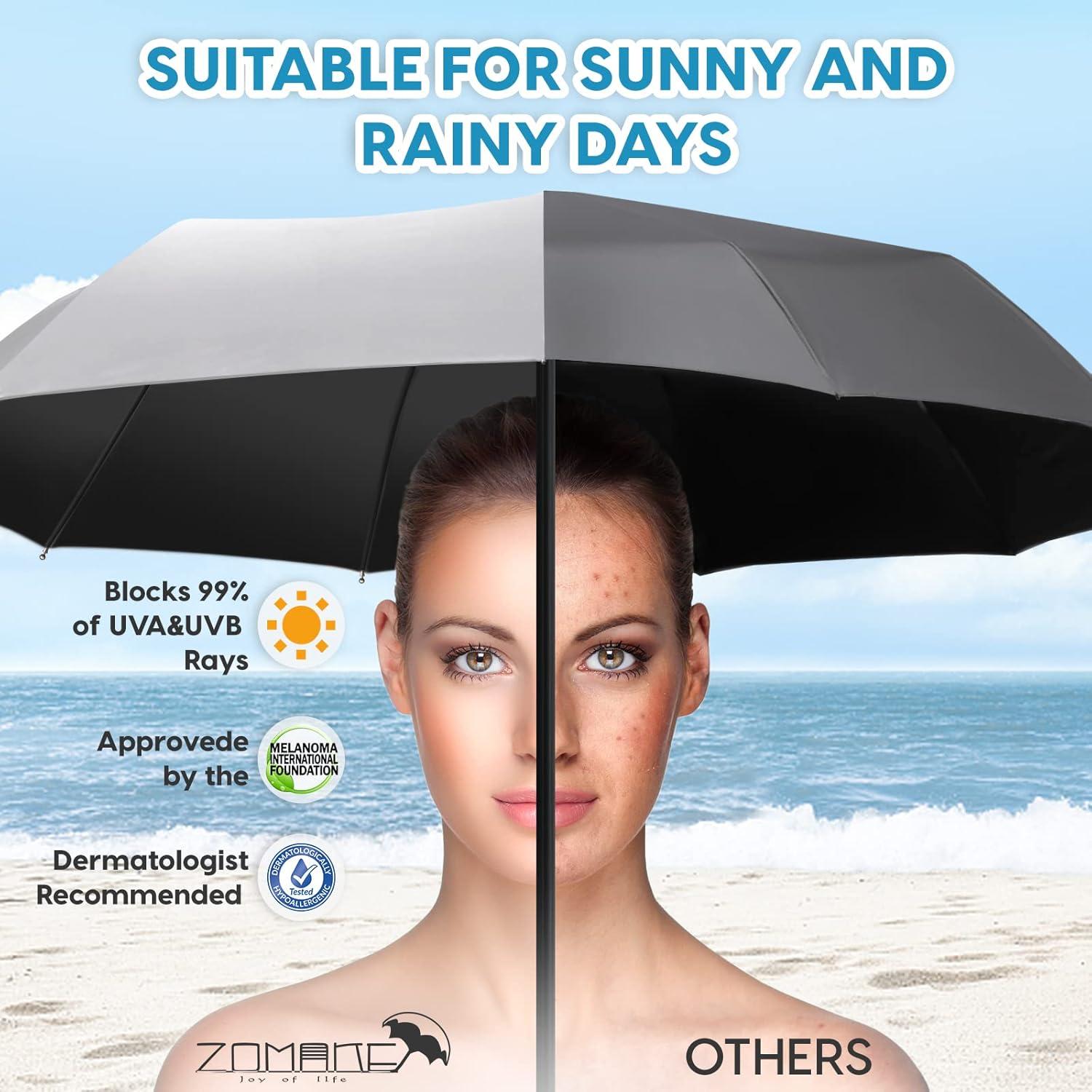 Paraguas ZOMAKE Plegable UV Automático Compacto 30 cm