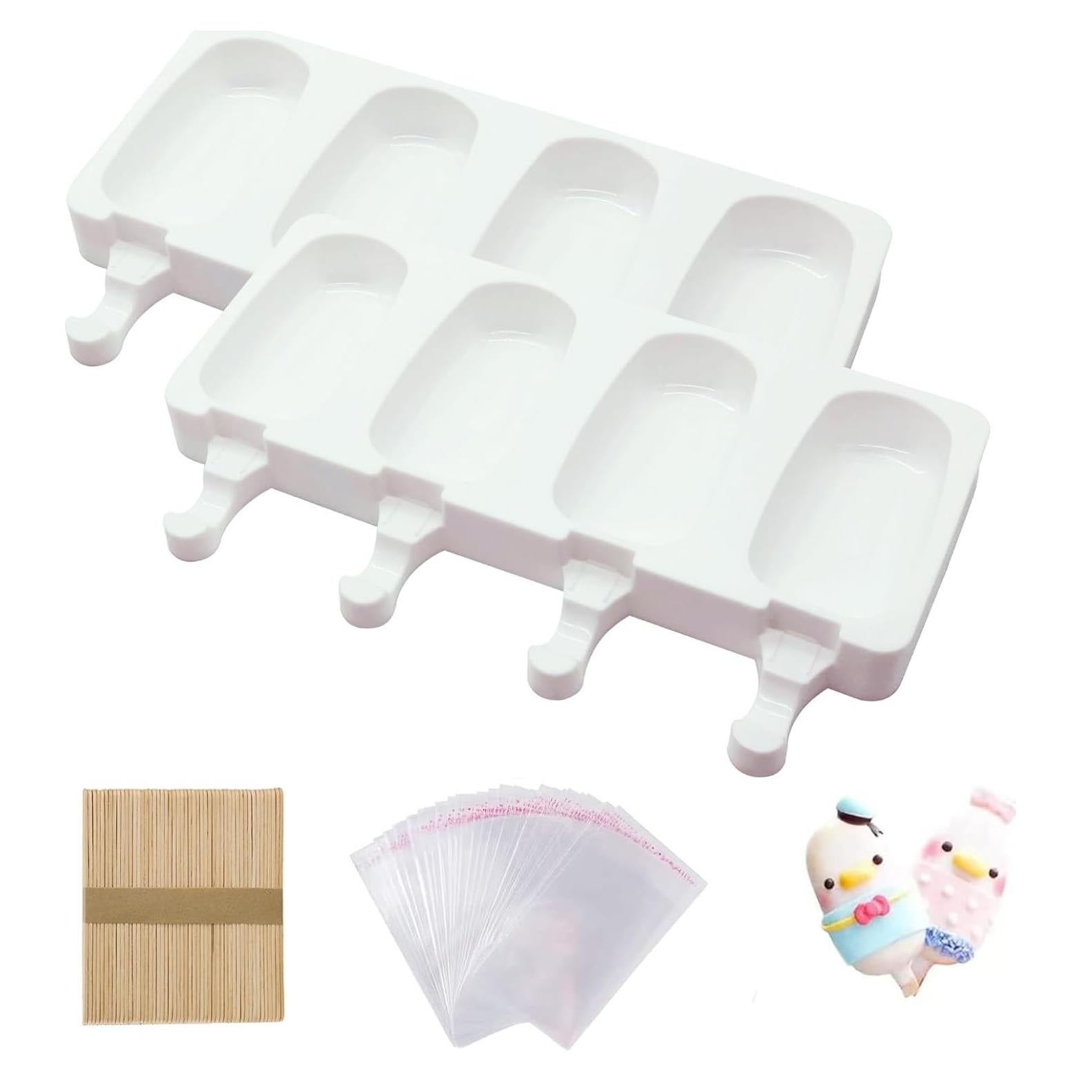 Juego de Moldes de Silicona para Paletas Meajore Ovalados 21.2 cm