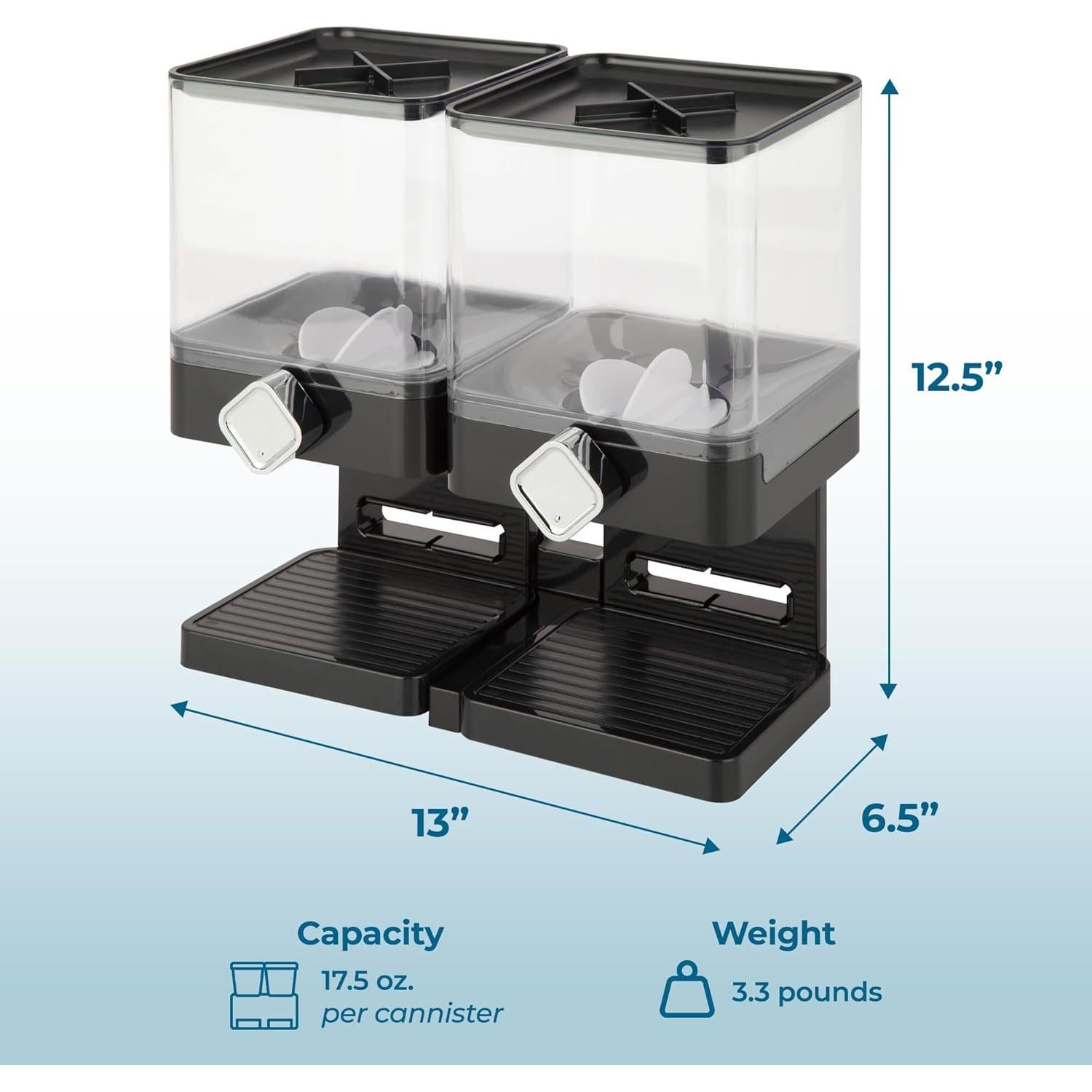 Dispensador de Alimentos Secos Honey-Can-Do Doble Control 4 Unidades