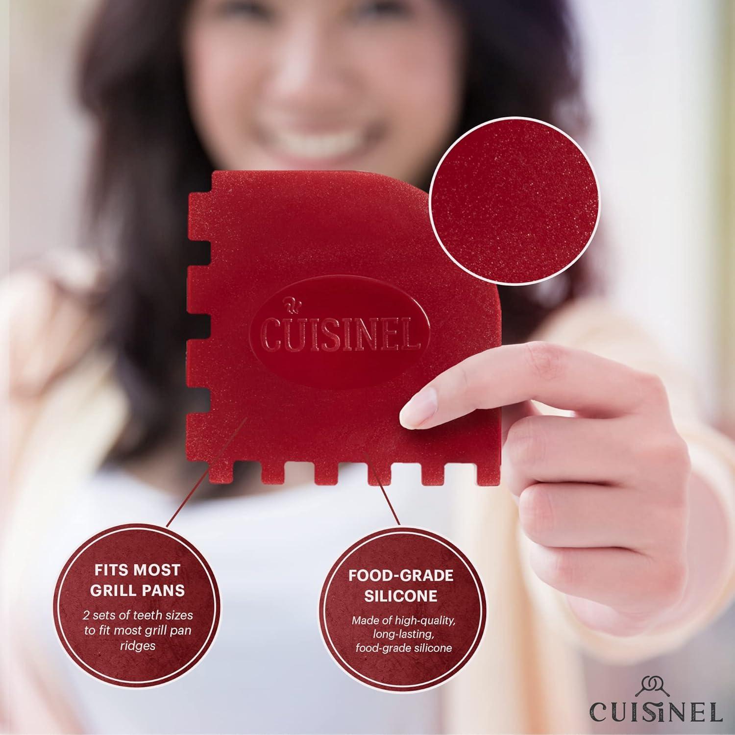 Kit de limpieza Cuisinel: Cepillo, malla y raspador 10.16 cm