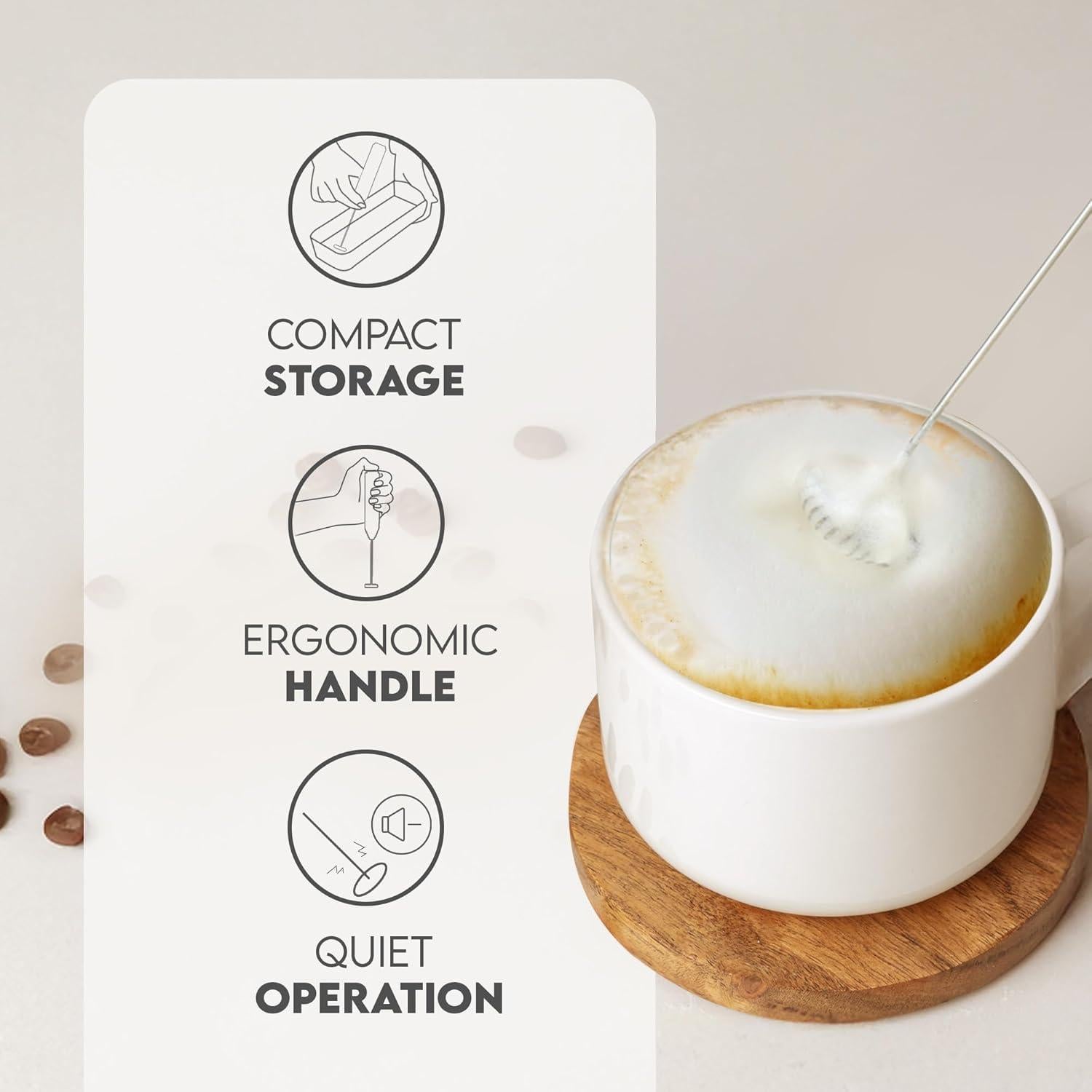 Espumador de Leche Zulay Kitchen FrothMate 800W Plateado