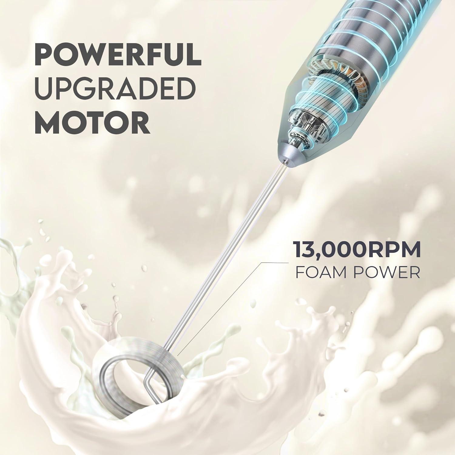 Espumador de Leche Zulay Kitchen FrothMate 800W Plateado