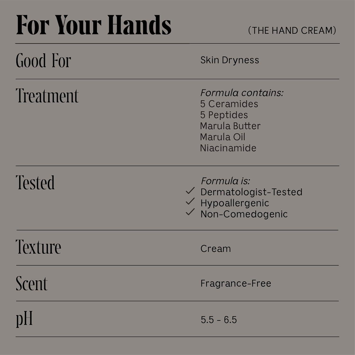 Crema de Manos Nécessaire 65.2 ml - Hidratante Sin Fragancia