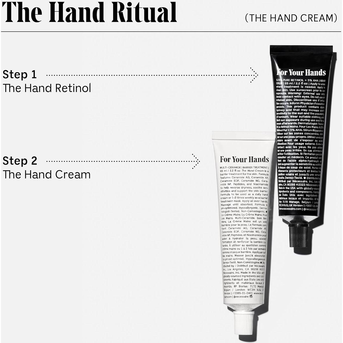 Crema de Manos Nécessaire 65.2 ml - Hidratante Sin Fragancia