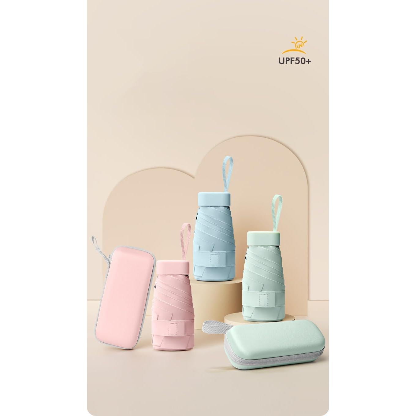 Mini Paraguas de Viaje Kaqui - Compacto y Ligero con UV