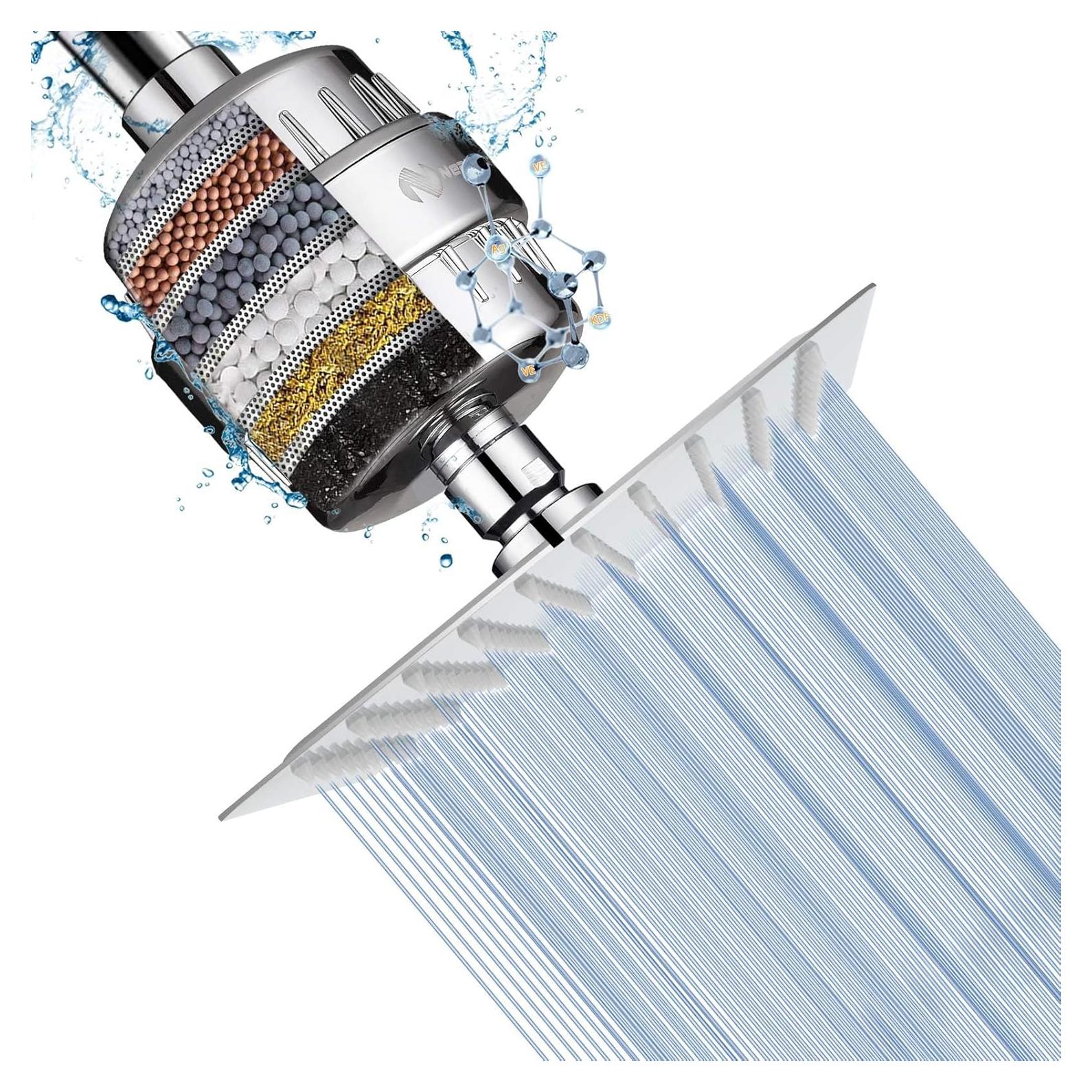 Cabezal de Ducha Filtrado NearMoon con Filtro de 15 Etapas