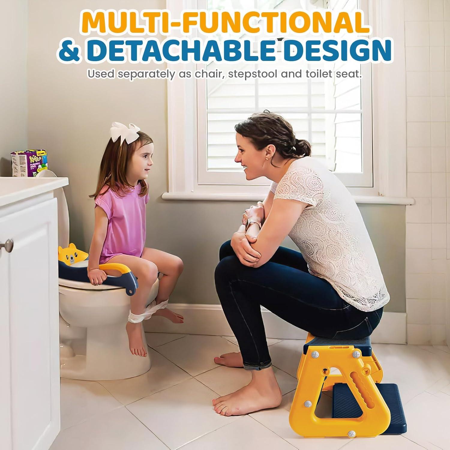 Asiento de Entrenamiento para Baño 2-en-1 Orzbow Ajustable