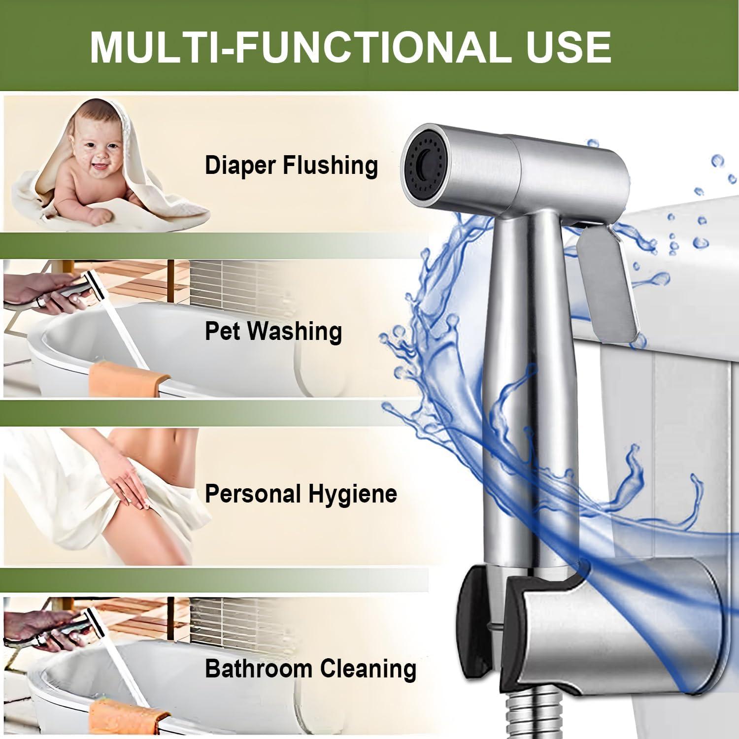 Rociador de Bidet de Mano GASLIKE Acero Inoxidable 100cm