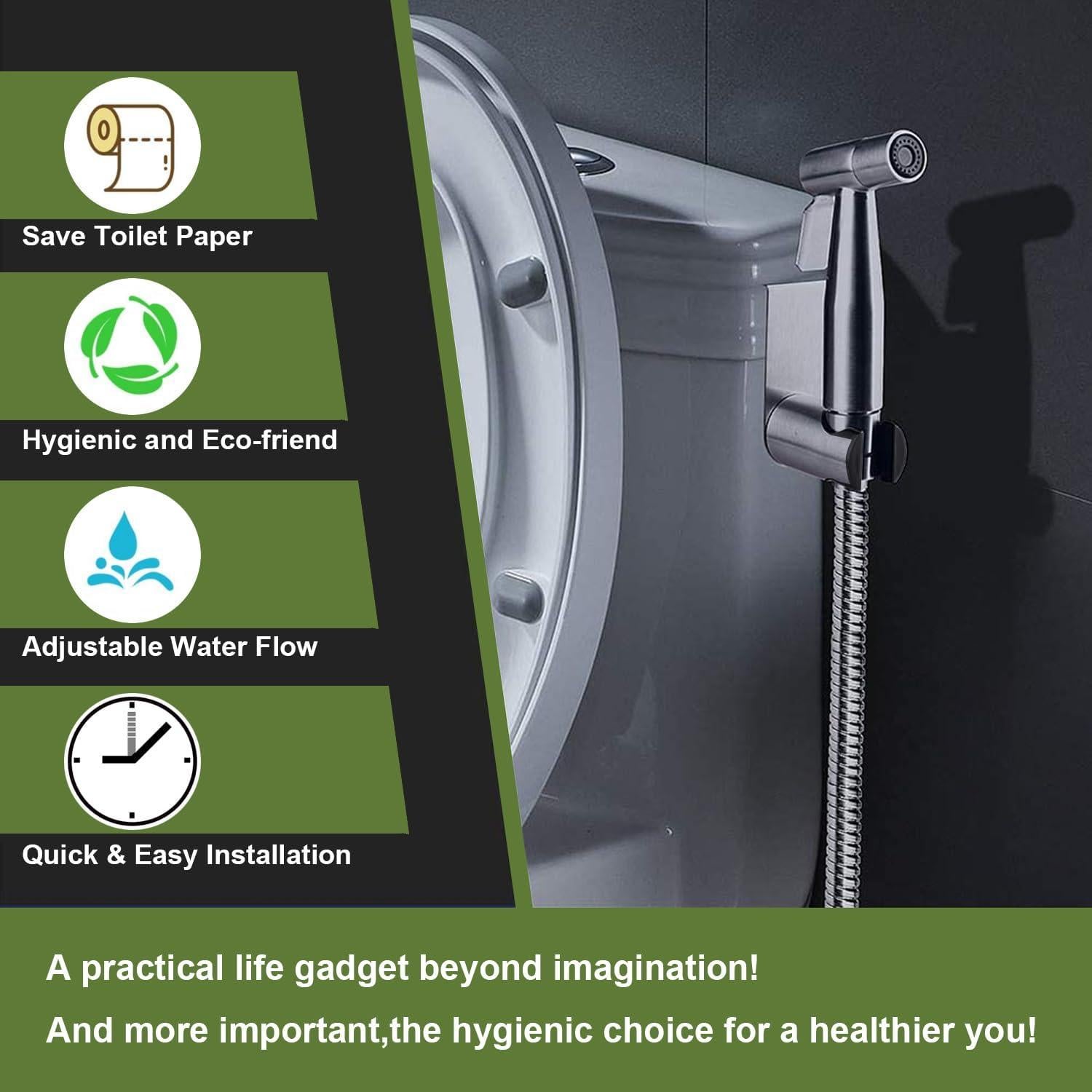 Rociador de Bidet de Mano GASLIKE Acero Inoxidable 100cm