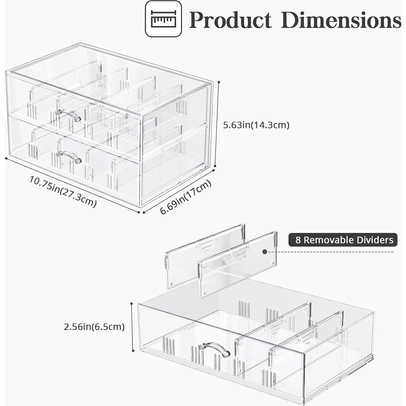 Organizador de Gafas de Sol Lolalet Claro con Cajón - 1 Paquete