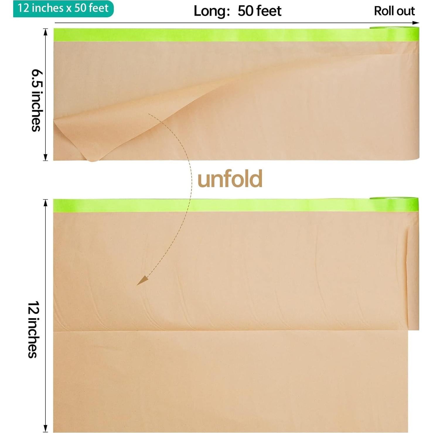 Papel de Enmascarar Pre-Adhesivo Tangibay 30cm x 15m