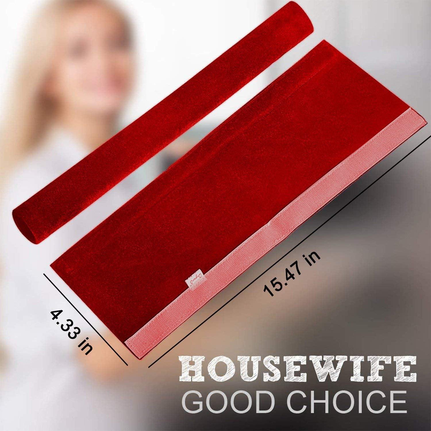 Cubiertas de Manijas de Refrigerador OUGAR8 - 4 Piezas Rojo