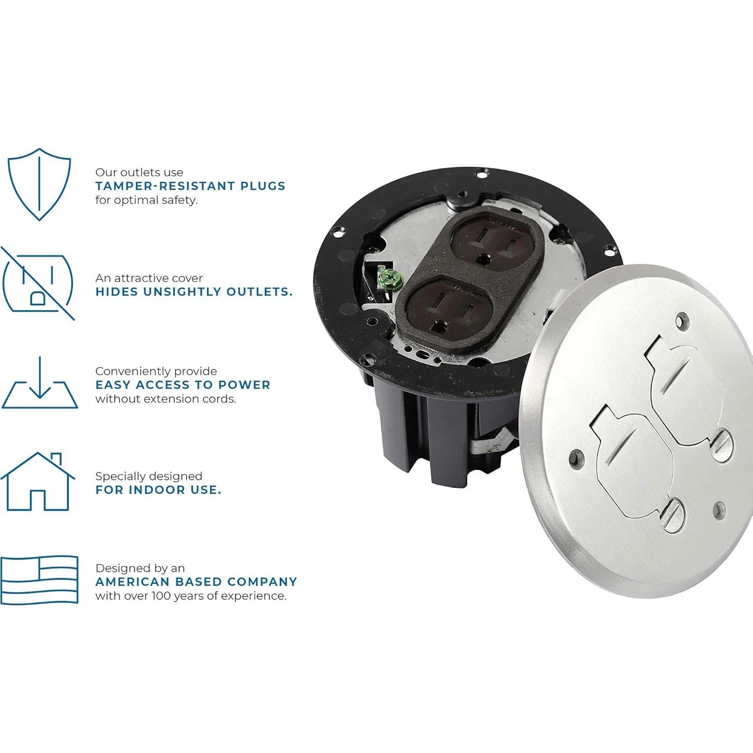 Kit Caja Piso Redonda Lew Electric PBR1-FPA Aluminio 12.86 cm