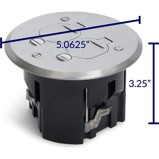 Kit Caja Piso Redonda Lew Electric PBR1-FPA Aluminio 12.86 cm