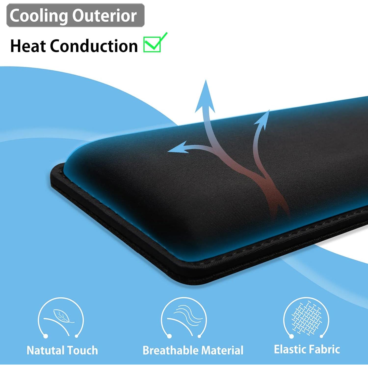 Reposamuñecas Ergonómico Faluber para Teclado TKL 36.3x8.9cm