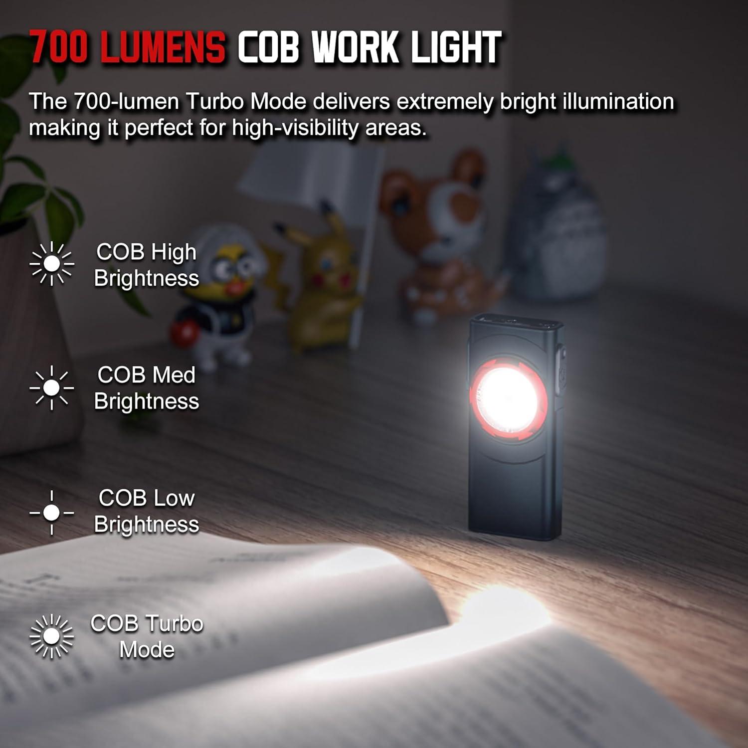 Linterna EDC Recargable Hopedone 700 Lúmenes 9 Modos USB-C