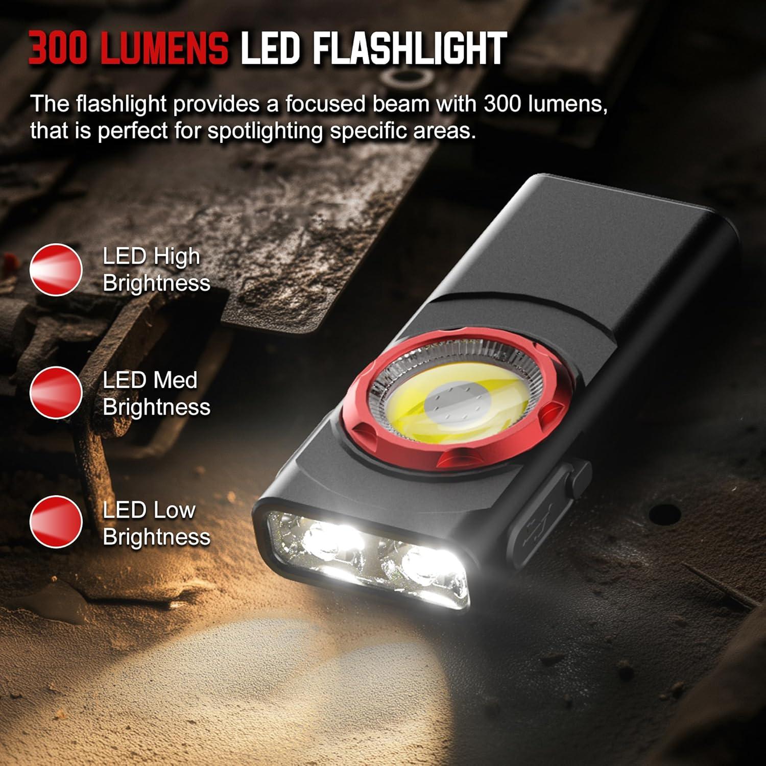 Linterna EDC Recargable Hopedone 700 Lúmenes 9 Modos USB-C