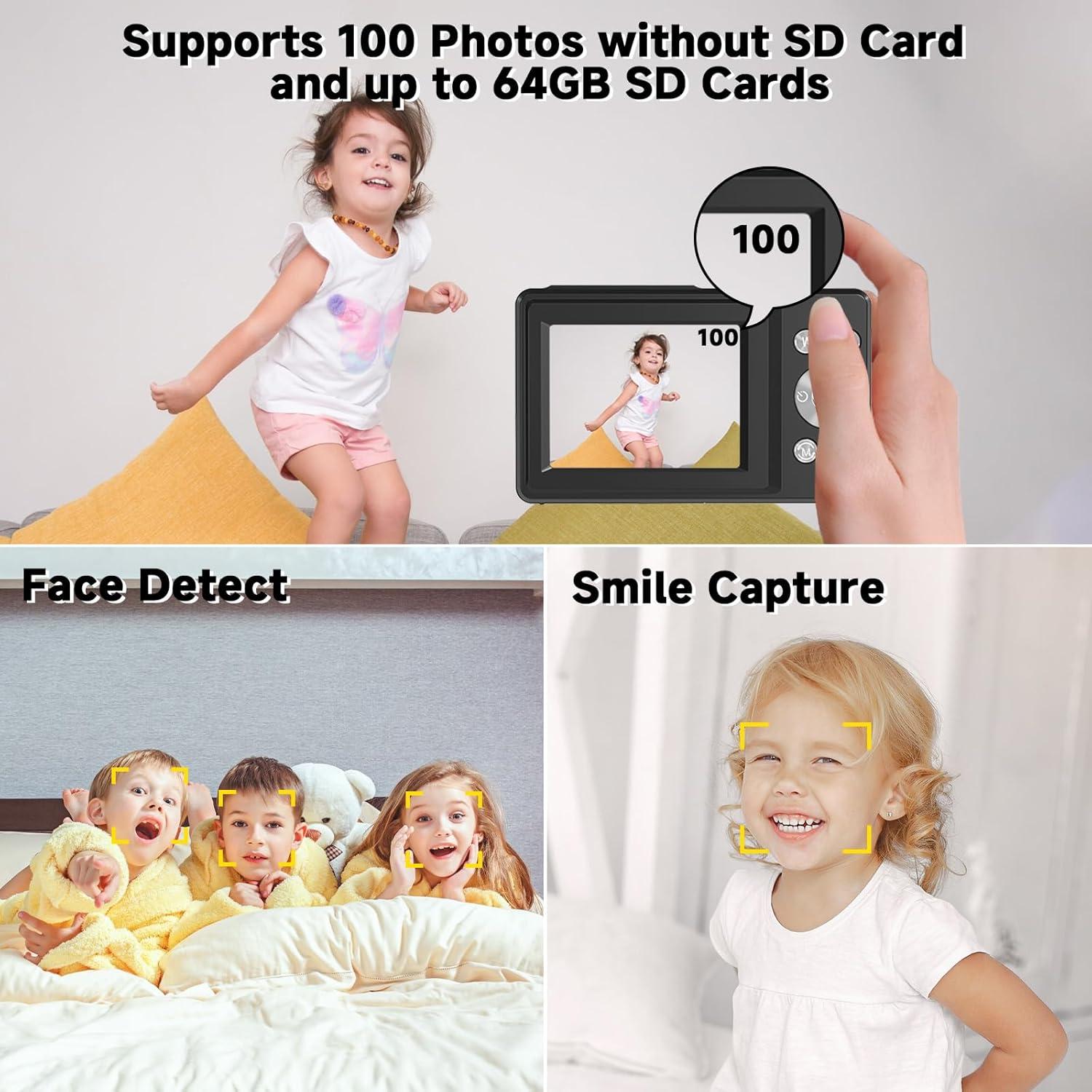 Cámara Digital Compacta Gtonster DC228 - 44MP, Zoom 16X, Anti Temblor