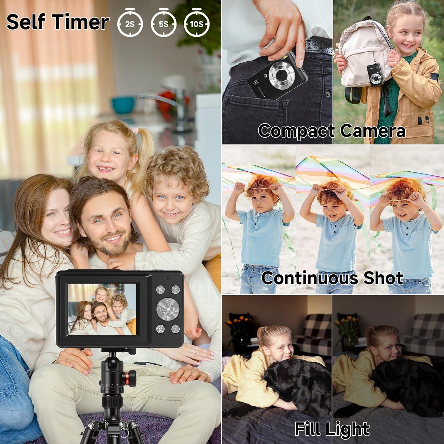 Cámara Digital Compacta Gtonster DC228 - 44MP, Zoom 16X, Anti Temblor