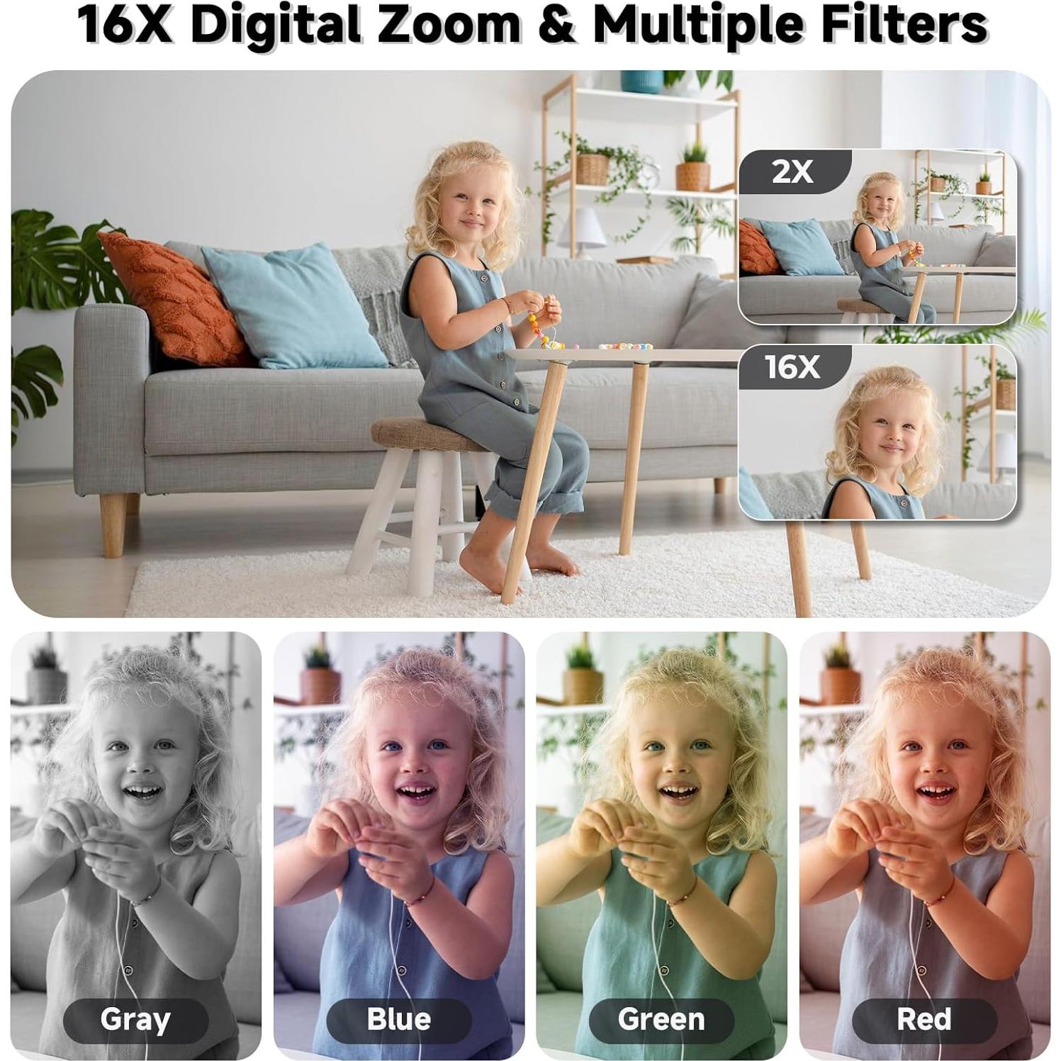 Cámara Digital Compacta Gtonster DC228 - 44MP, Zoom 16X, Anti Temblor