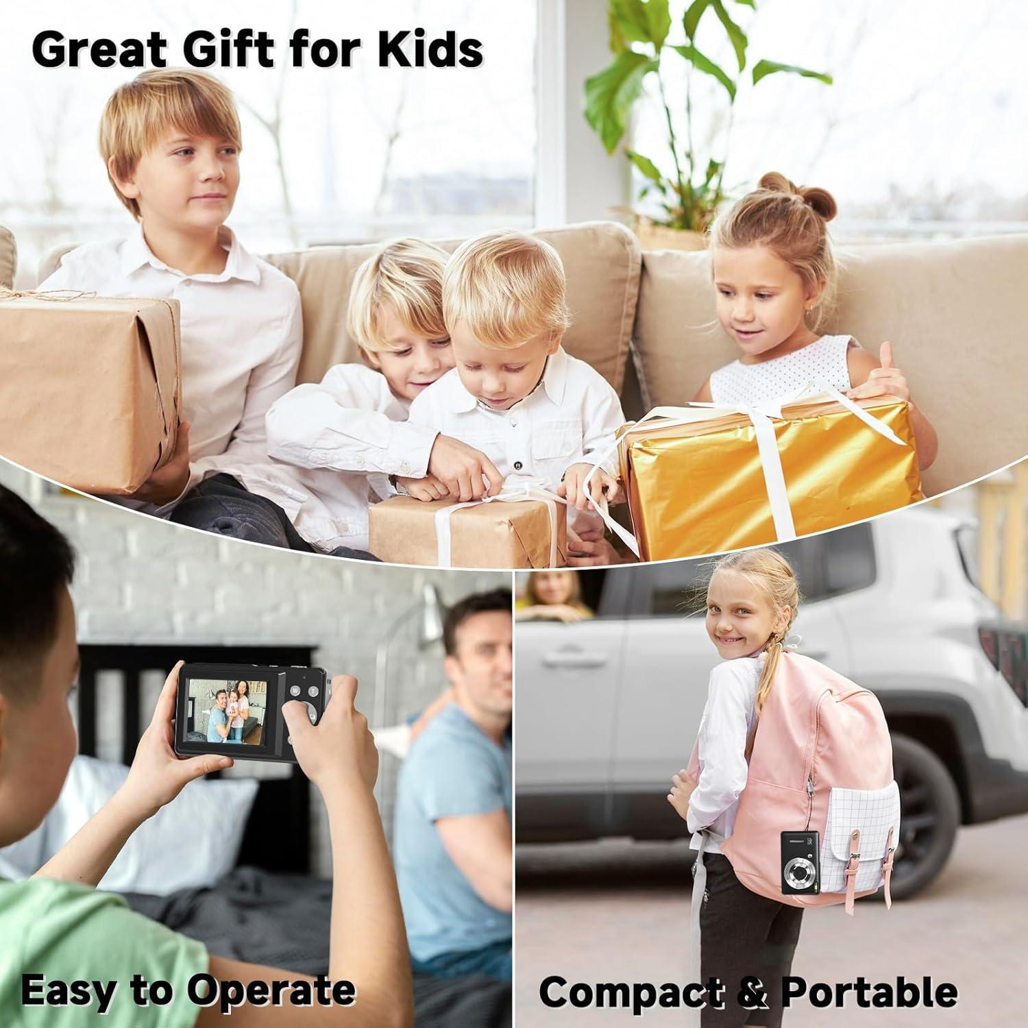 Cámara Digital Compacta Gtonster DC228 - 44MP, Zoom 16X, Anti Temblor