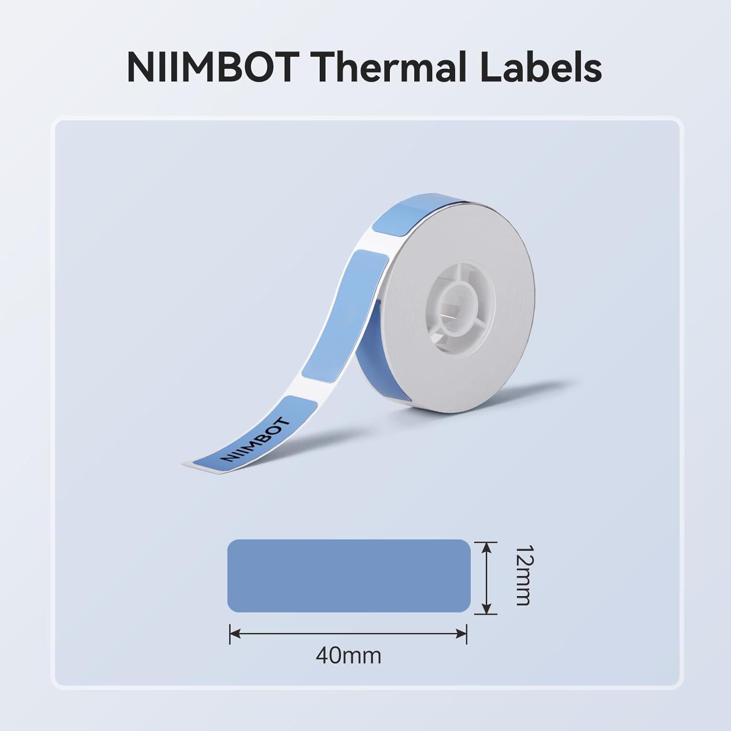 Cinta de Etiquetas NIIMBOT D11/D110/D101 12x40mm Azul