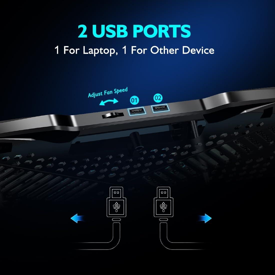 Soporte de Enfriamiento para Laptop AIMIUZI F2PLUS 5 Ventiladores