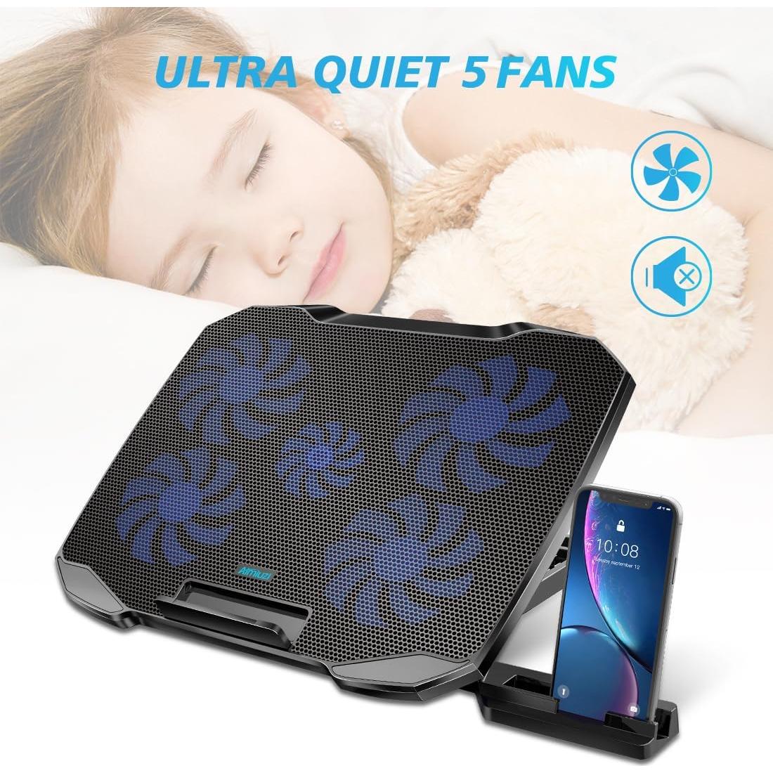 Soporte de Enfriamiento para Laptop AIMIUZI F2PLUS 5 Ventiladores