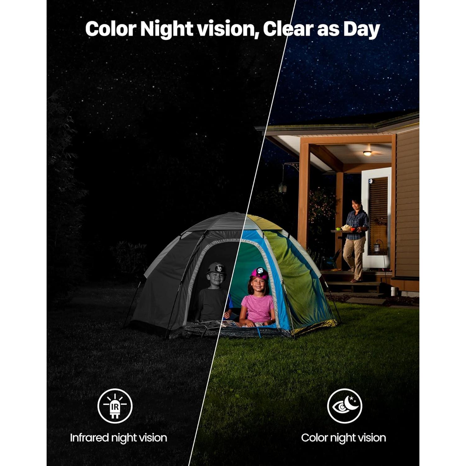 Cámara de Seguridad Inalámbrica Solar SIIOOE 2K IP66 para Exterior