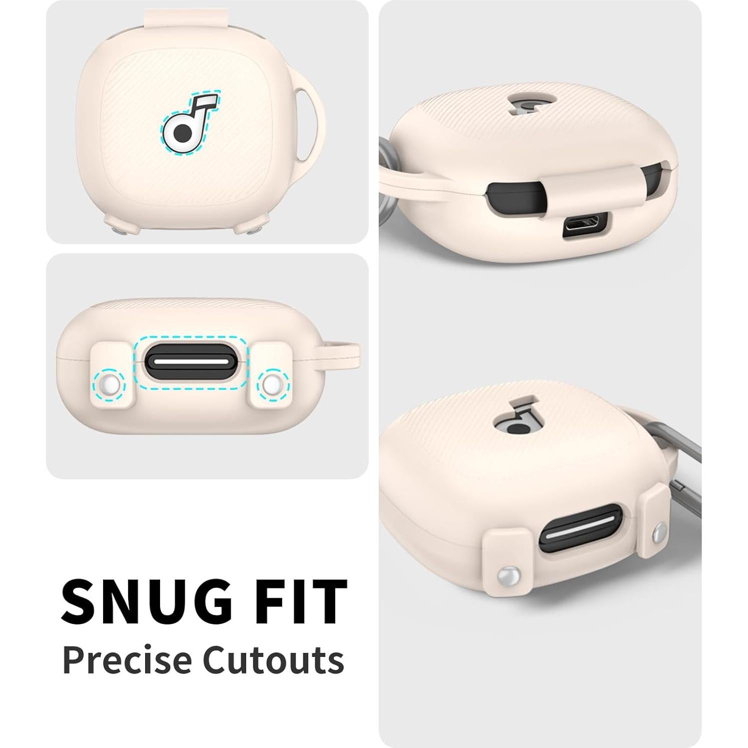 Funda de Silicona WADVCU para Anker Soundcore Sport X20 - Albaricoque