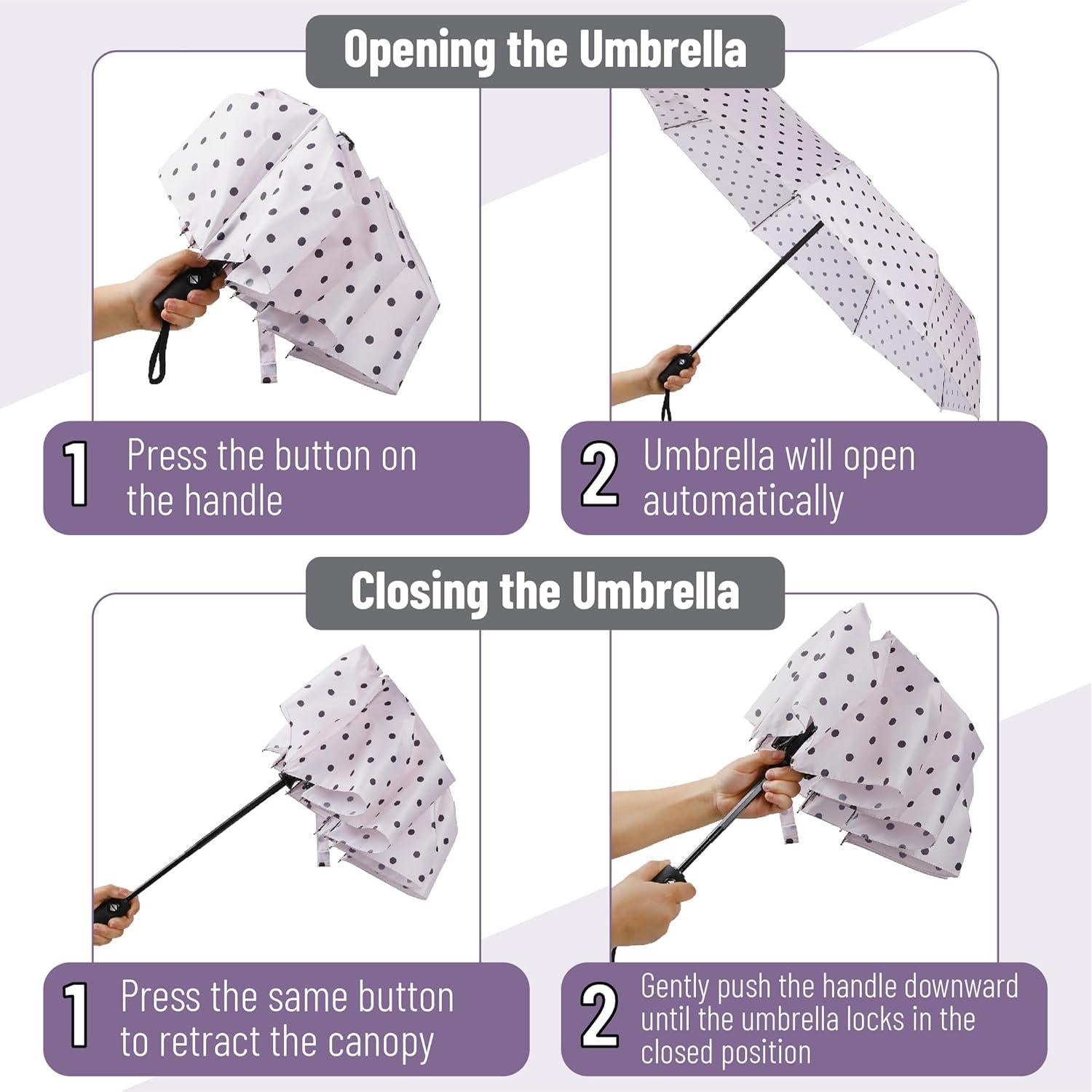 Paraguas Mr. Pen Automático Compacto a Prueba de Viento
