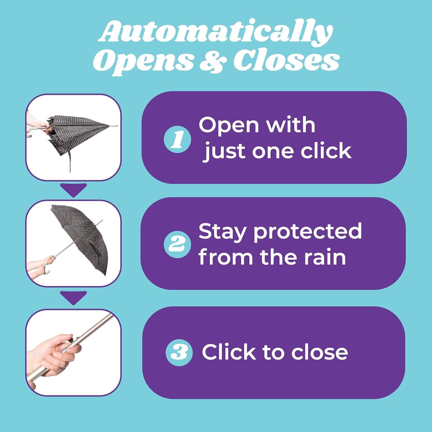 Paraguas Totes Automático Unisex Mango en J Azul