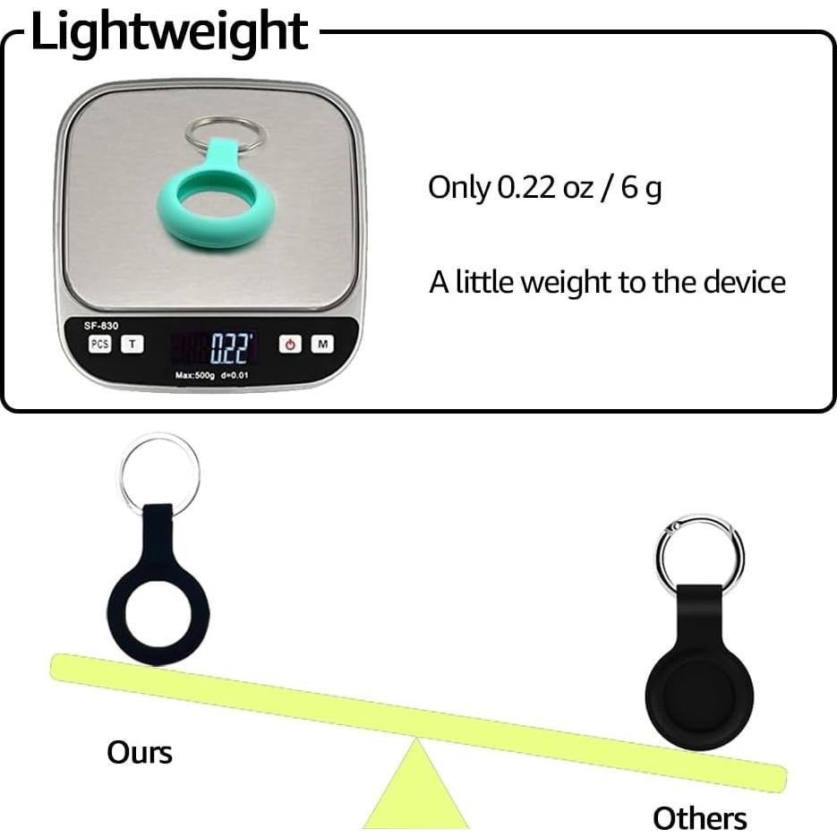 Soporte para llavero ThingsBag AirTag 4 Pack Silicona A prueba de Agua