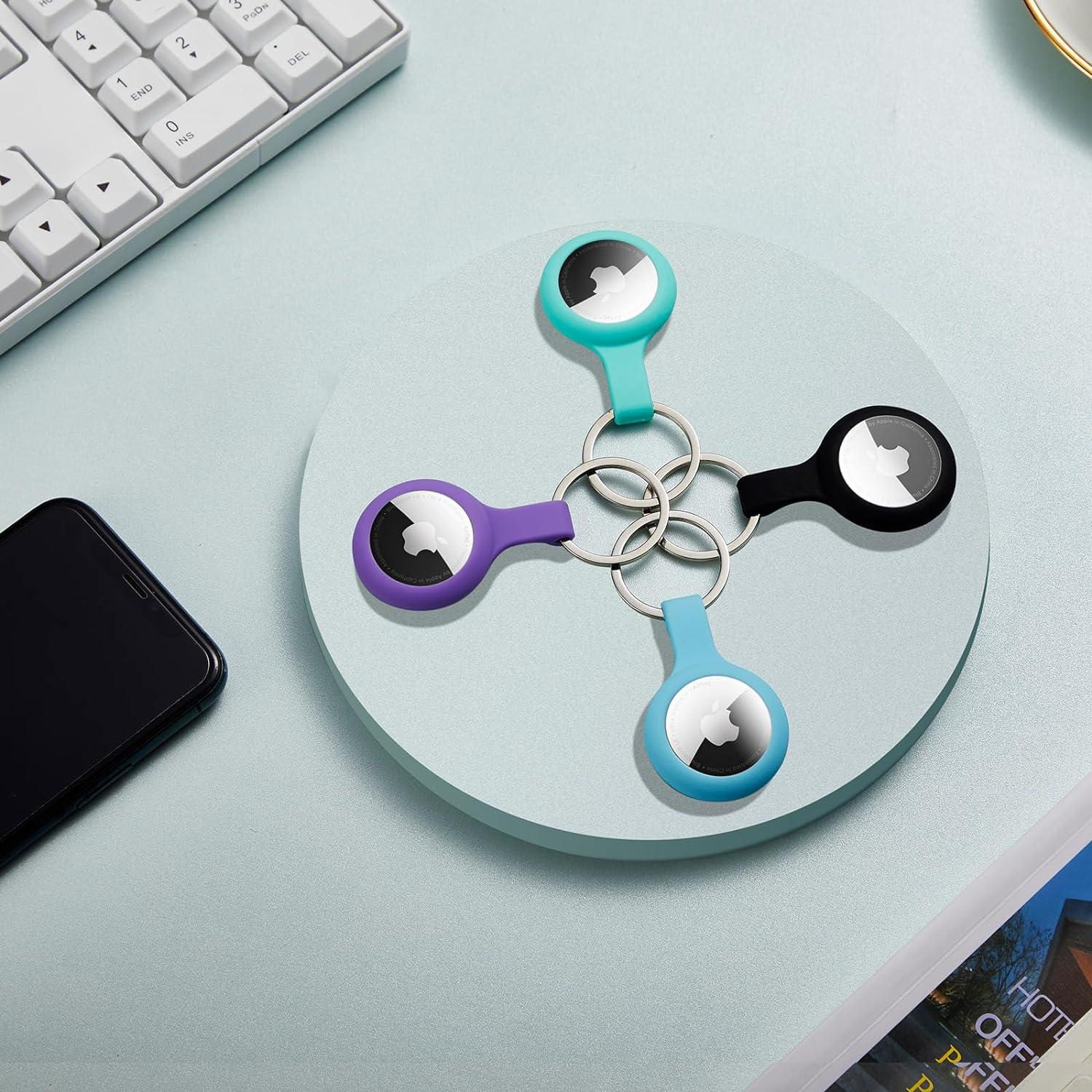 Soporte para llavero ThingsBag AirTag 4 Pack Silicona A prueba de Agua