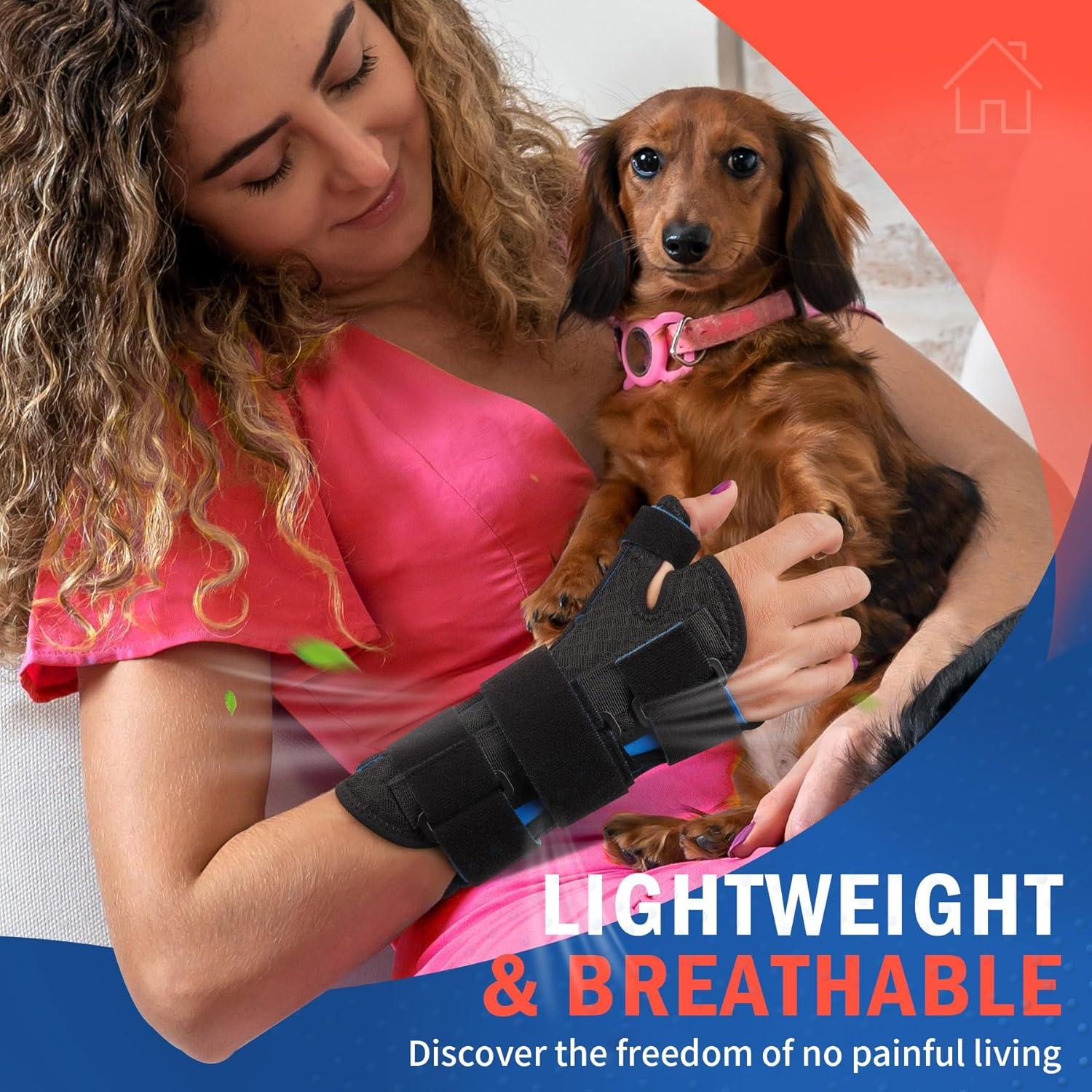 Férula de Muñeca FEATOL con Soporte para Pulgar - Mano Izquierda - Pequeña/Mediana