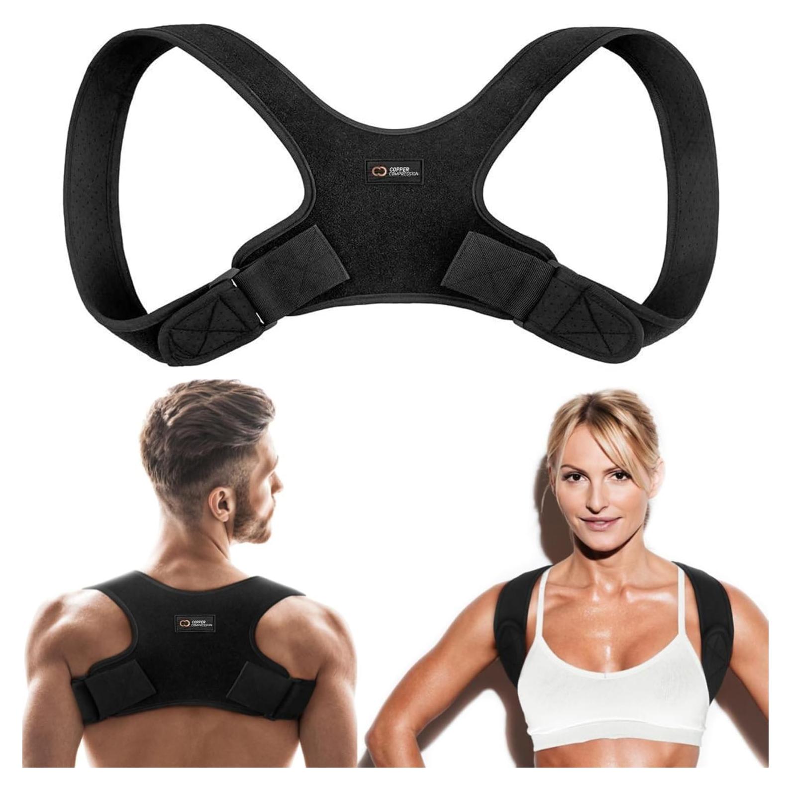 Corrector de Postura Ajustable Compresión Cobre Unisex