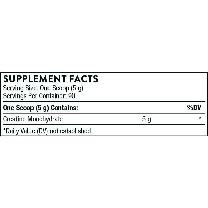 Creatina Monohidrato Thorne 453.6 g - Apoyo Muscular y Energía