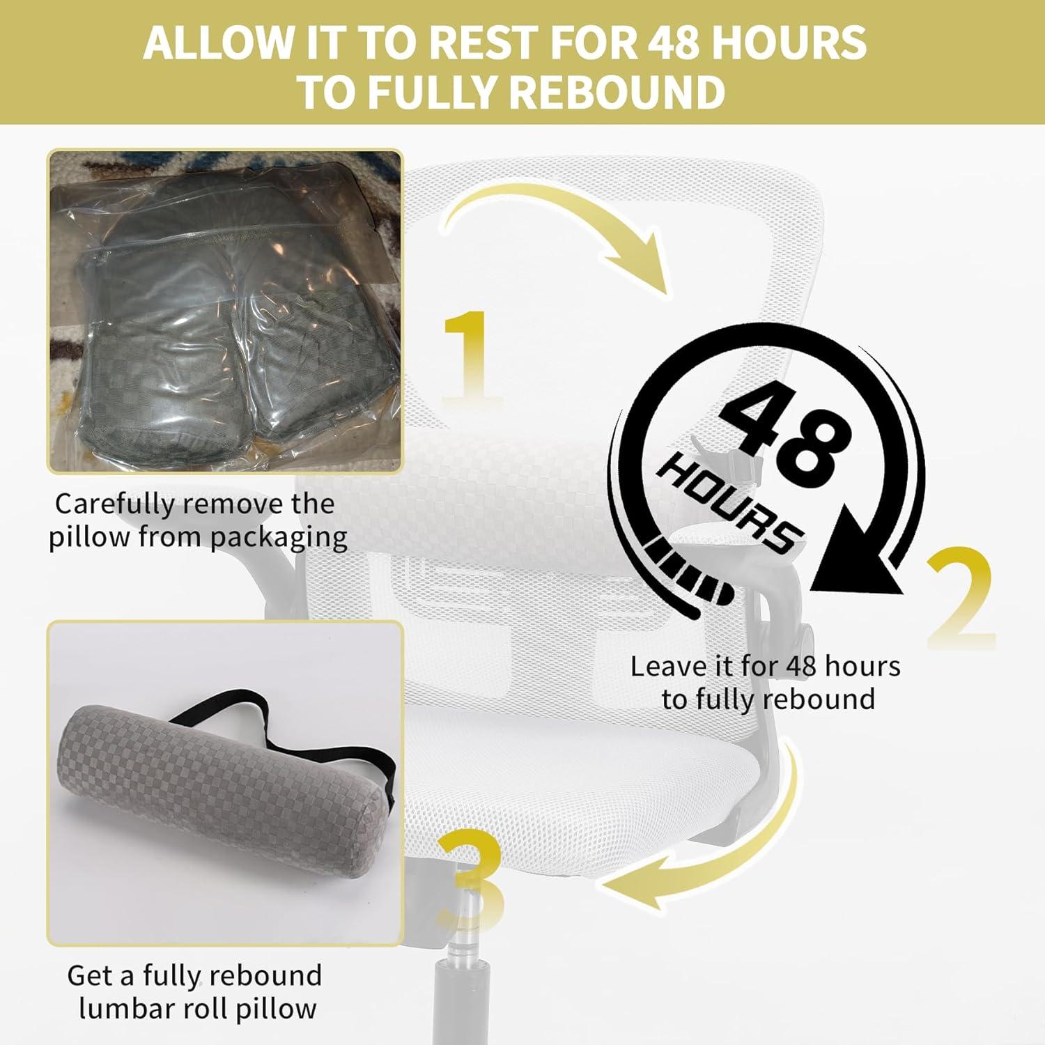 Almohada de Rollo Lumbar Coceyese 38.1x10.9 cm Negro