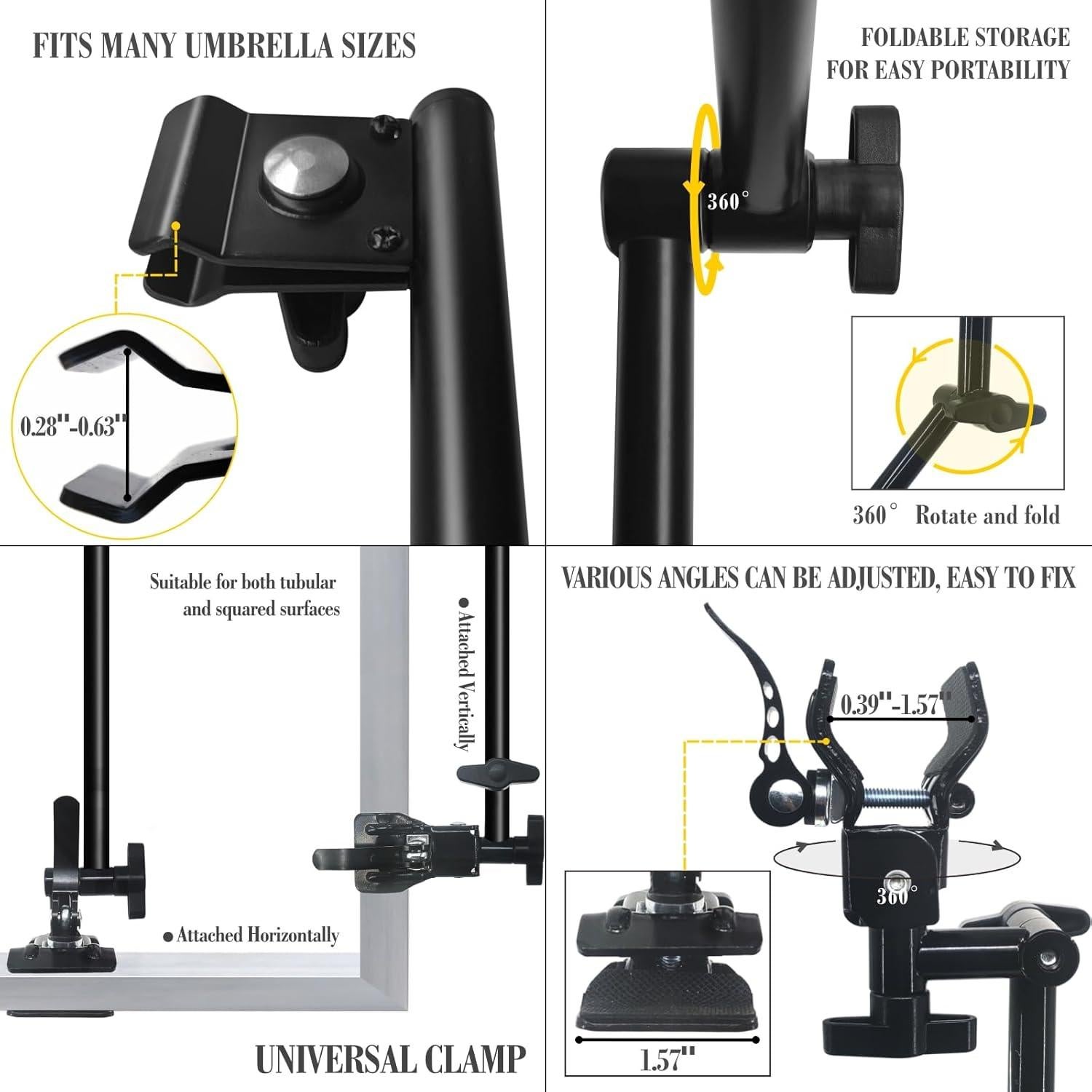 Paraguas de Playa XLINGZA UPF 50+ Plata Titanio XL