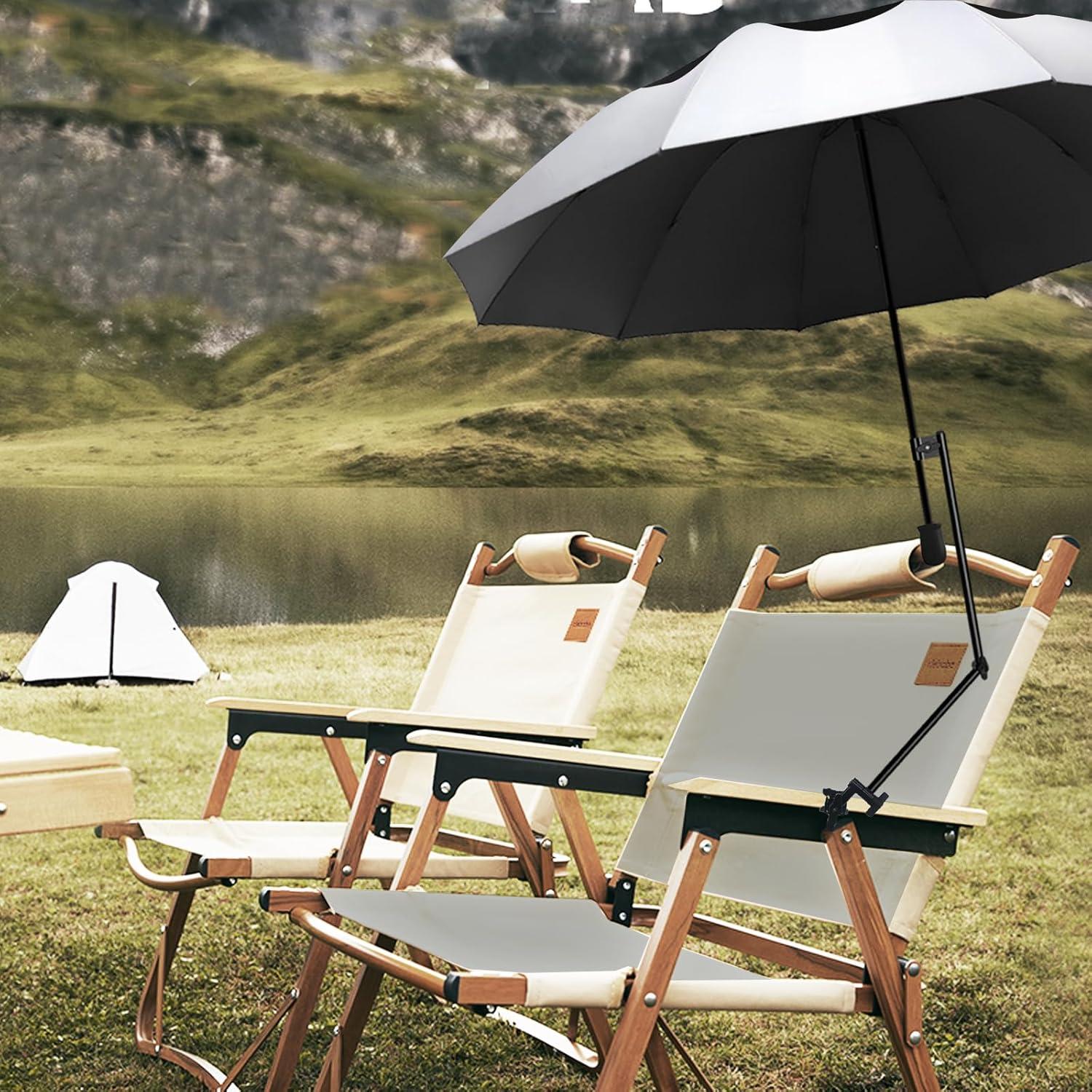 Paraguas de Playa XLINGZA UPF 50+ Plata Titanio XL