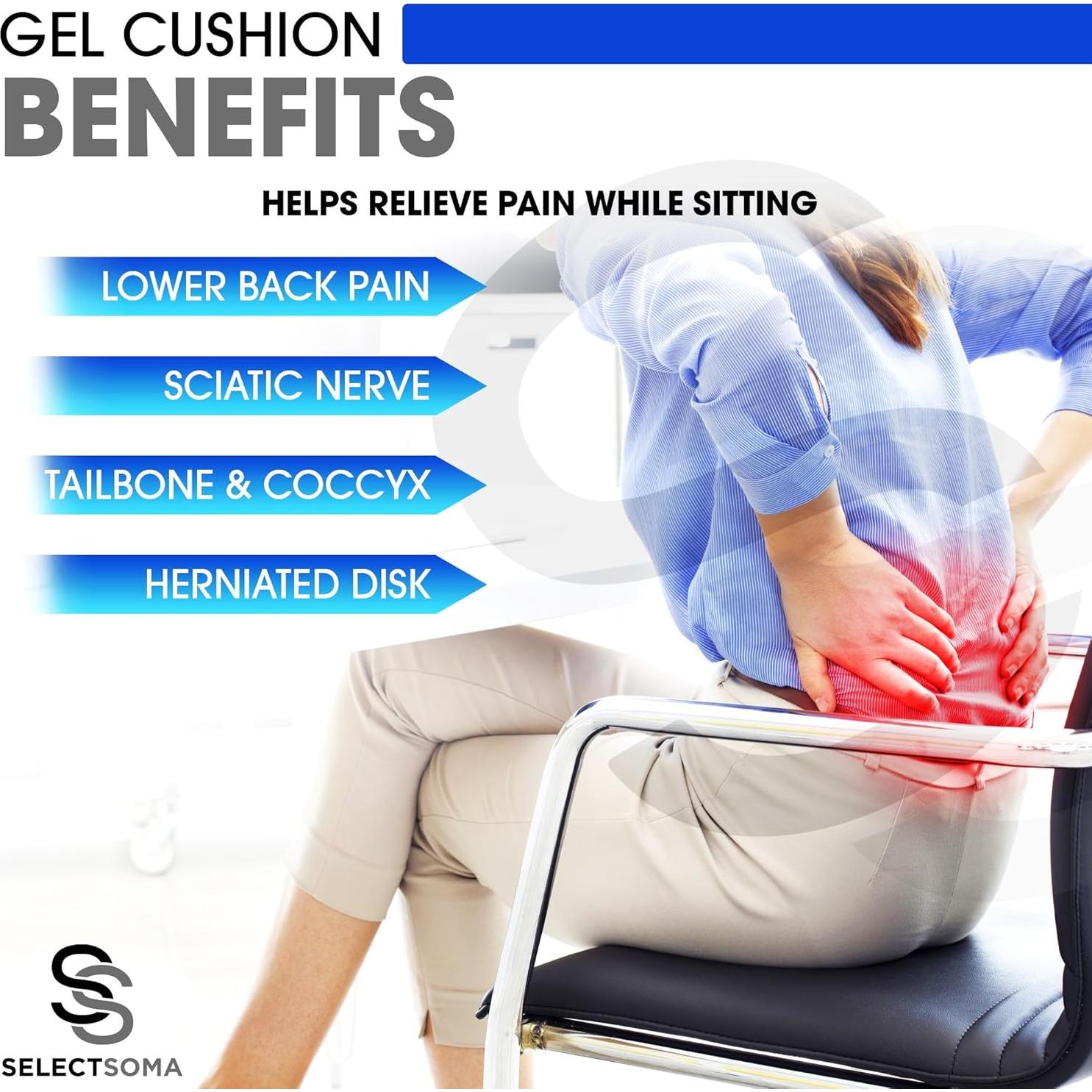 Cojín de Gel Grande SelectSoma para Alivio de Dolor Espalda