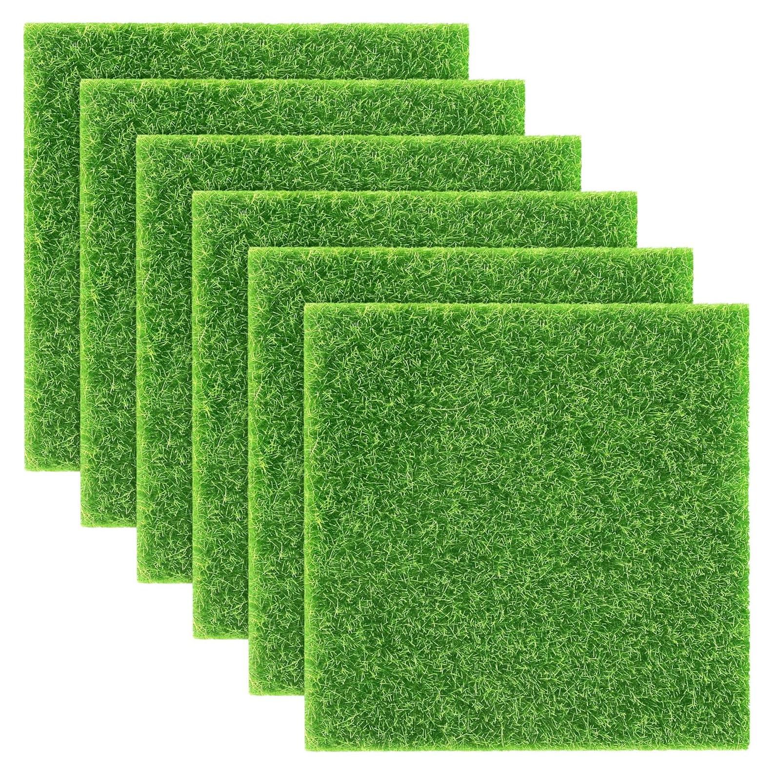 Césped Artificial Elcoho 6 Piezas 15.24x15.24 cm Jardín Hadas