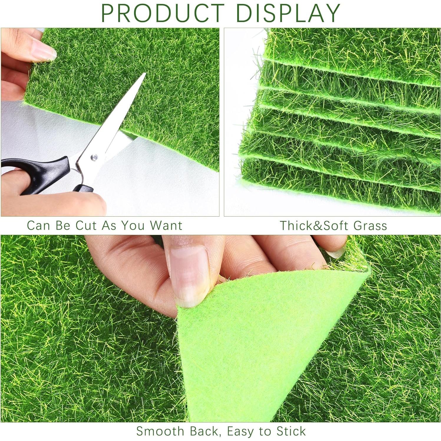 Césped Artificial Elcoho 6 Piezas 15.24x15.24 cm Jardín Hadas