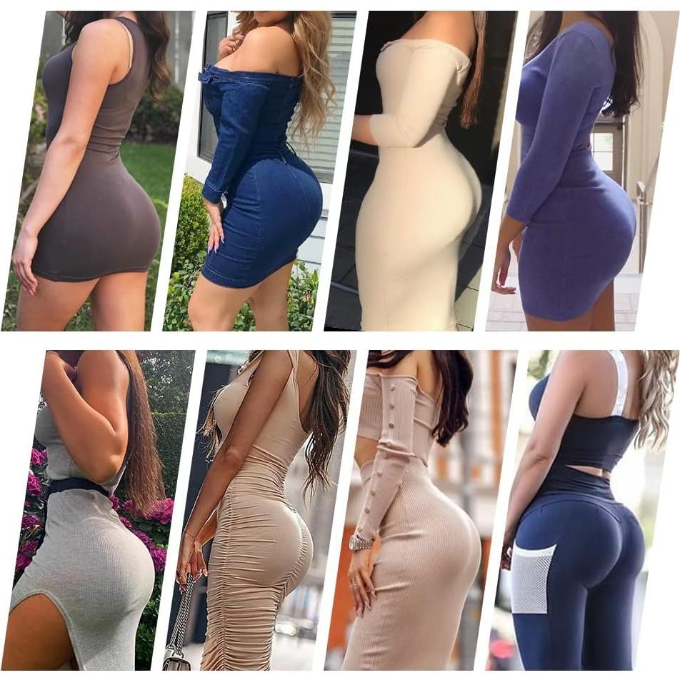 Bragas Falsas para Mujeres con Realce de Glúteos y Control - Shapewear Boyshort Beige