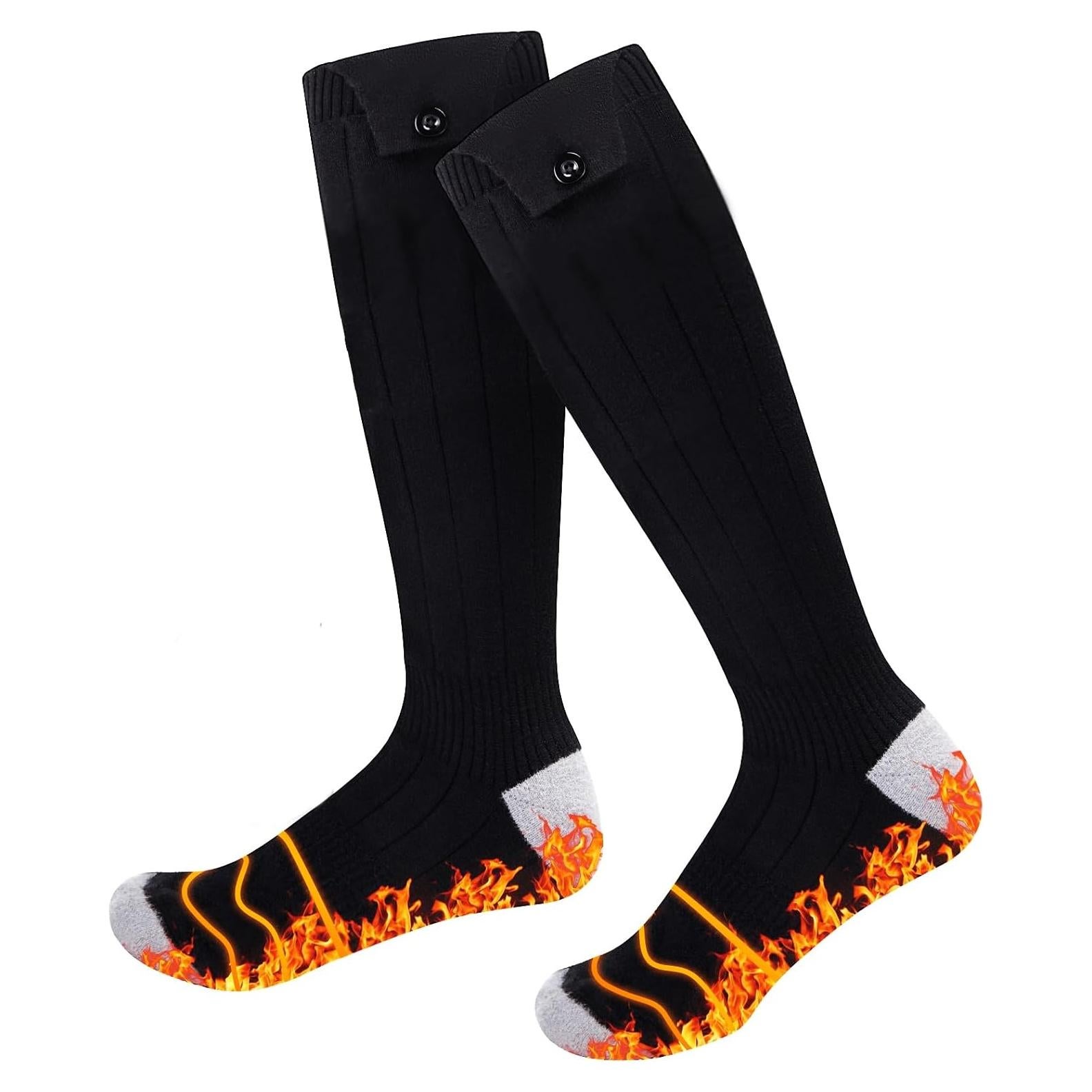 Calcetines Calentados ZUOYI Unisex 5000mAh 4 Niveles Gris/Negro