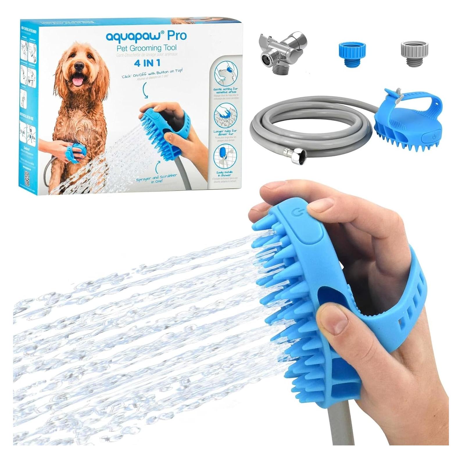 Cepillo de Baño Aquapaw Pro para Perros - Ducha y Fregador 2.44m