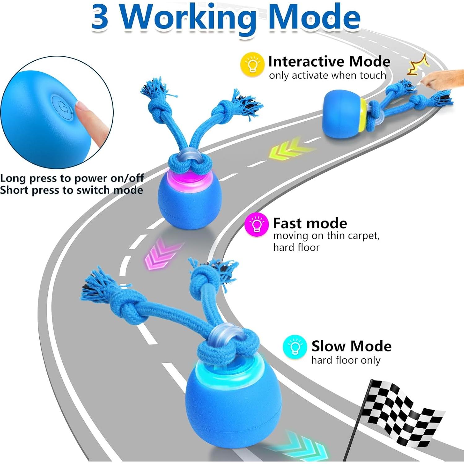 Pelota Interactiva para Perros Saolife, Recargable USB, 7.37 cm