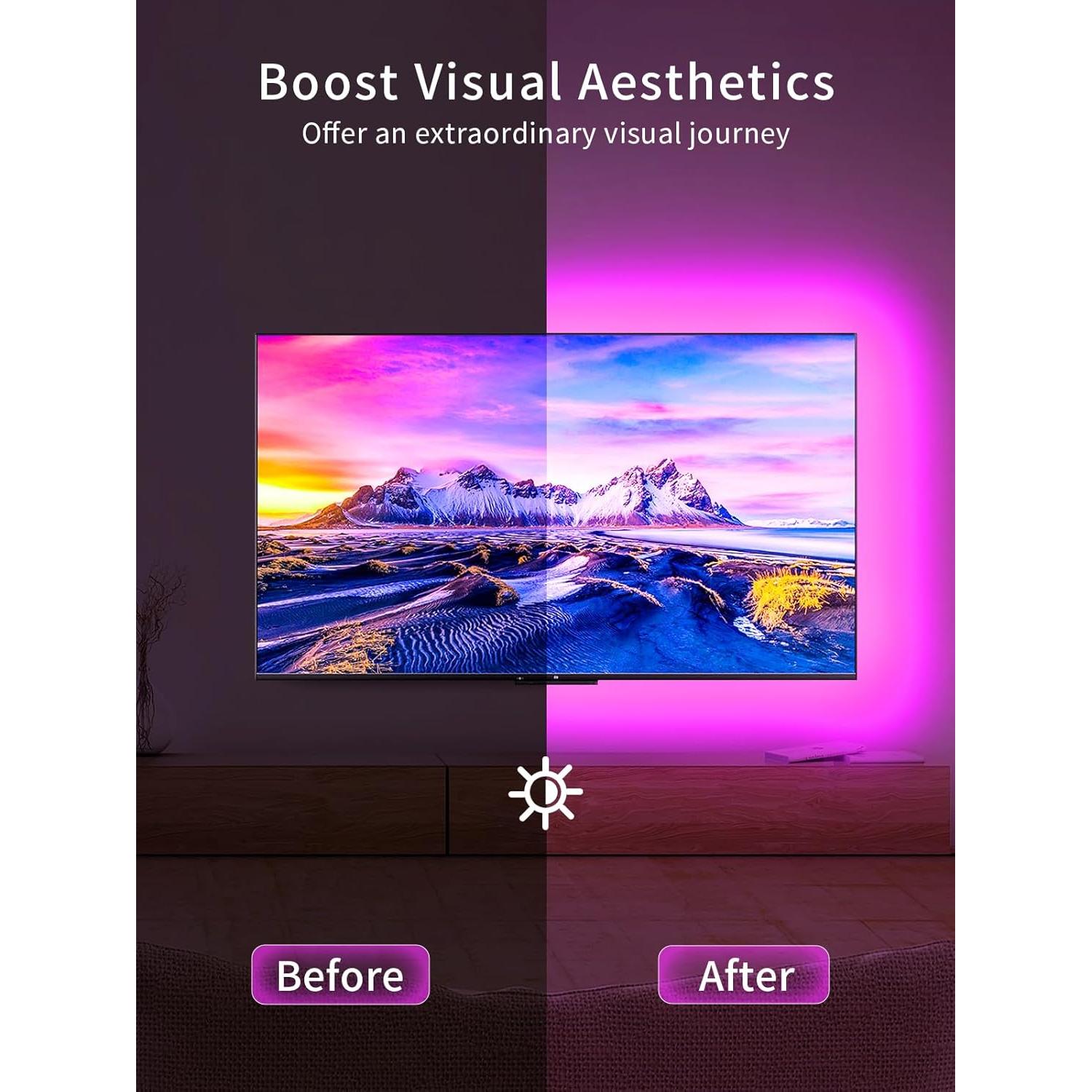 Tira LED RGB KANTUTOE 3m para TV 32-45" con control remoto