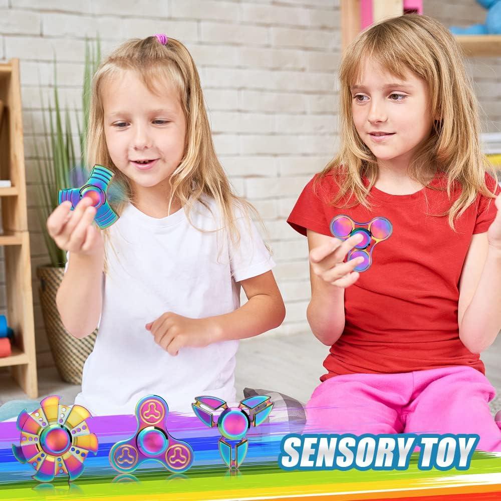 Paquete de 7 Spinners Antiestrés LNCOJOLM Juguetes de Mano