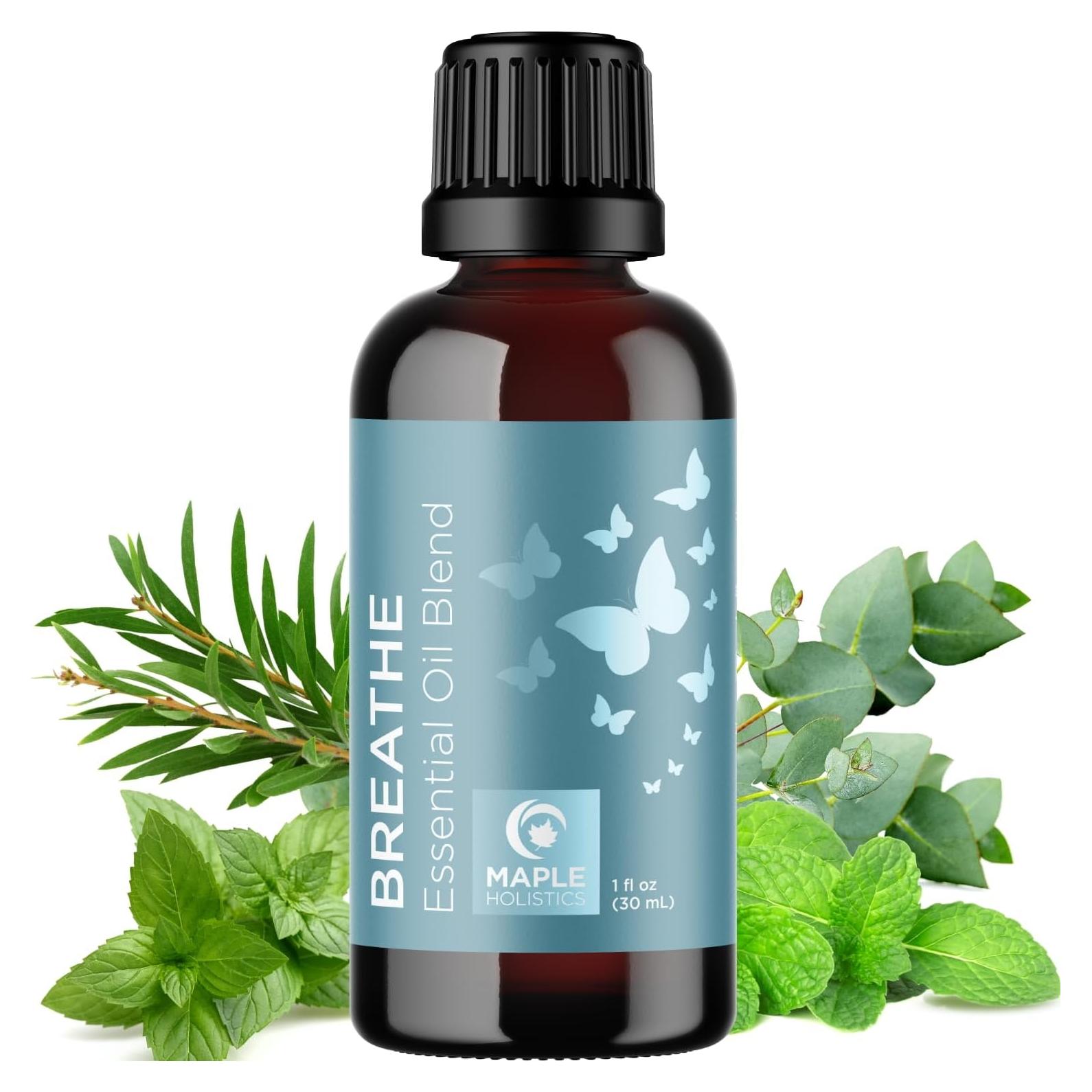 Aceite Esencial Breathe Maple Holistics 29.57 ml Eucalipto Menta
